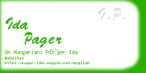 ida pager business card